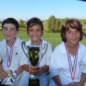 Les lauréats du Trophée du jeune golfeur.