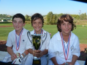 Les lauréats du Trophée du jeune golfeur.