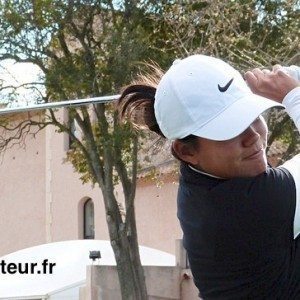 Isabelle Boineau et Fiona Puyo au départ de l’IOA Golf Classic